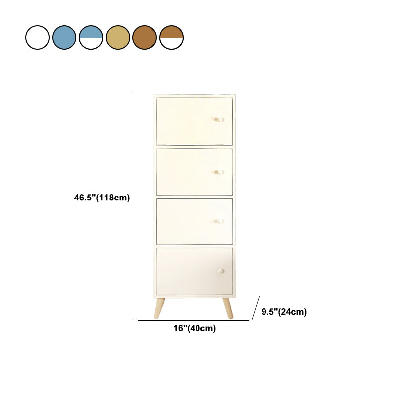 9.44" Wide Storage Cabinet with Doors Contemporary Wooden Accent Cabinet