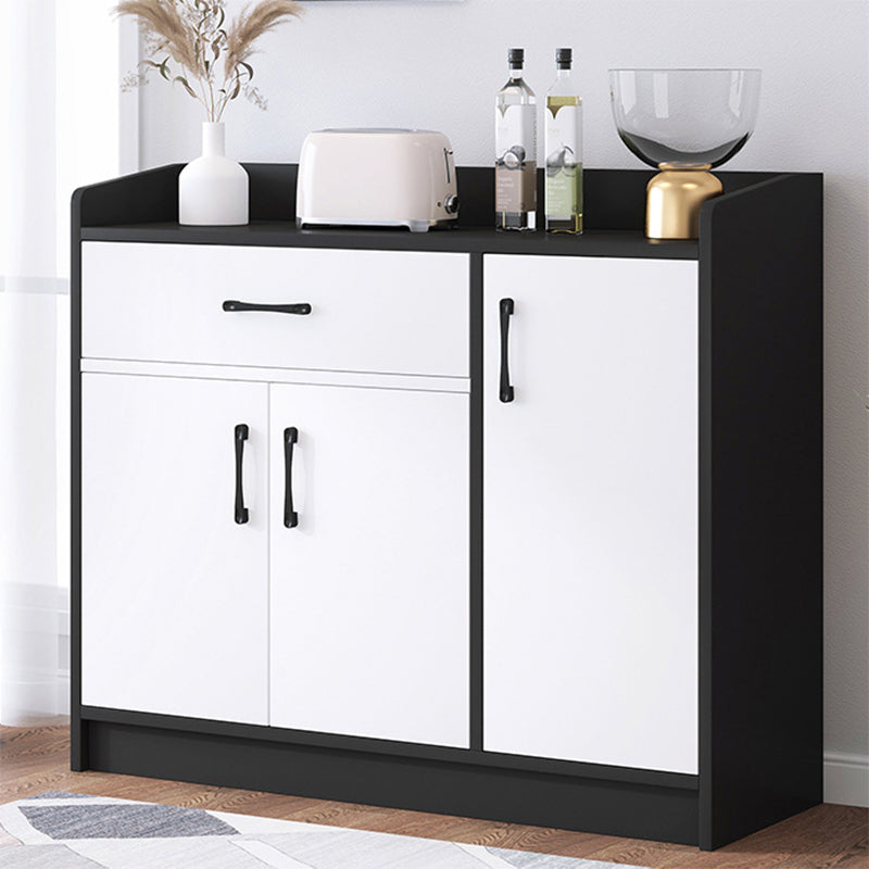 Wood Accent Cabinet with Drawer Contemporary Rectangle Side Cabinet