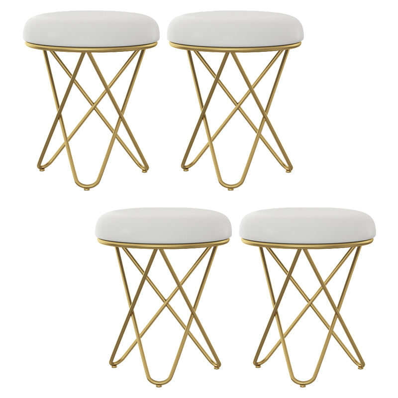 Gorgeous Velvet Pouf Ottoman Pure Color Stain Resistant Round Footstool Ottoman