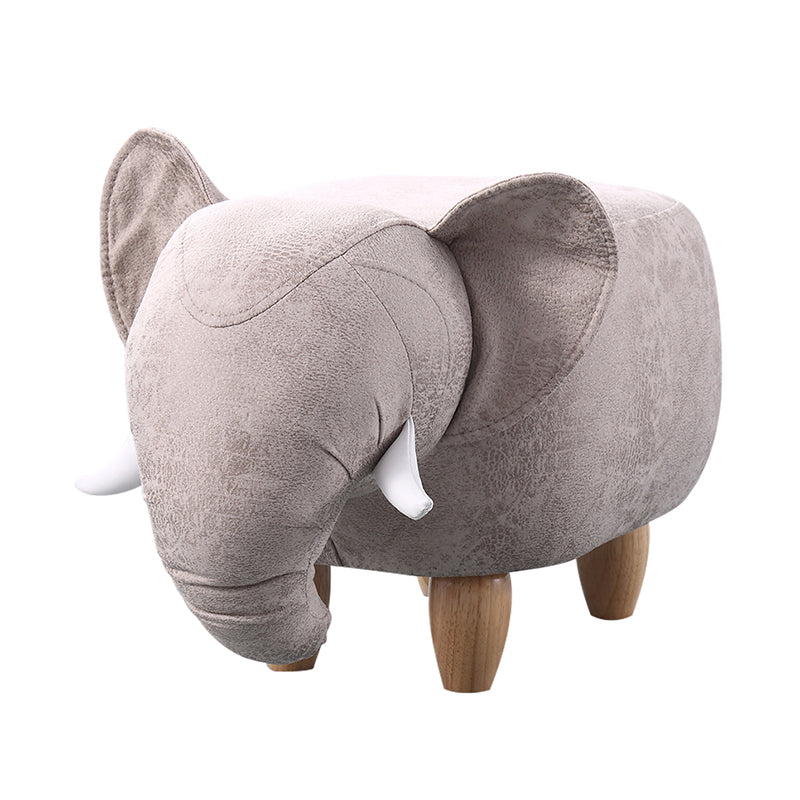 Contemporary Faux Leather Upholstered Ottoman Specialty Shape Pouf