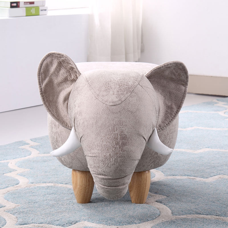 Contemporary Faux Leather Upholstered Ottoman Specialty Shape Pouf