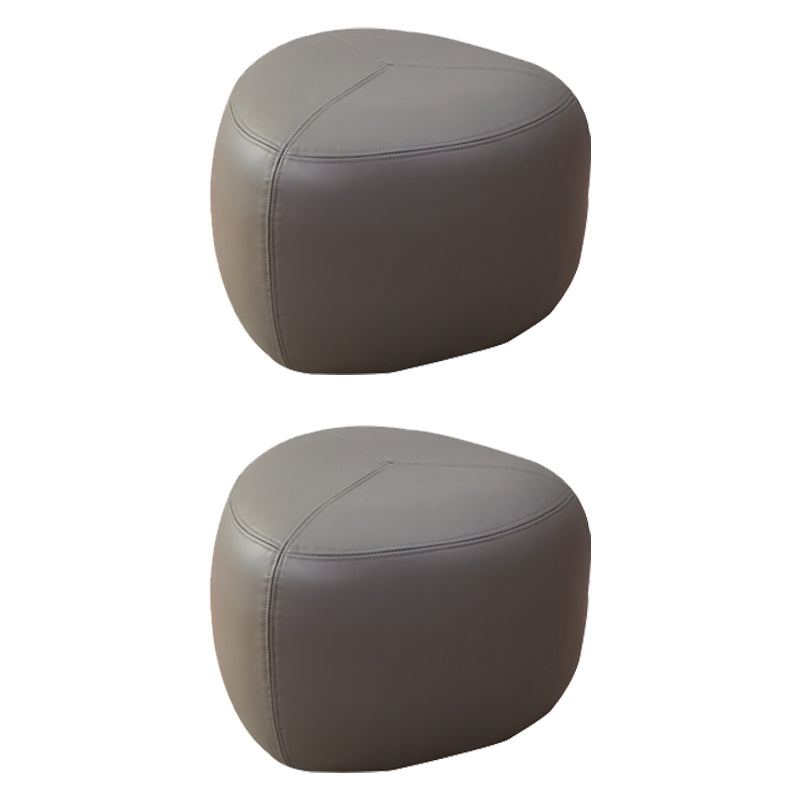 Fade Resistant Specialty Ottoman Contemporary Faux Leather Pouf