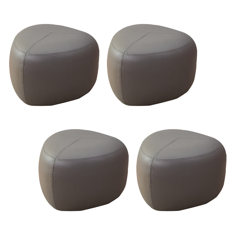 Fade Resistant Specialty Ottoman Contemporary Faux Leather Pouf