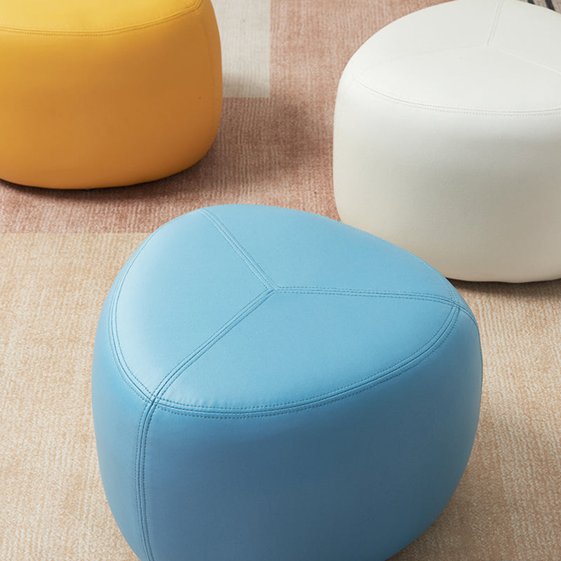 Fade Resistant Specialty Ottoman Contemporary Faux Leather Pouf