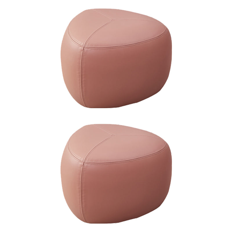 Fade Resistant Specialty Ottoman Contemporary Faux Leather Pouf