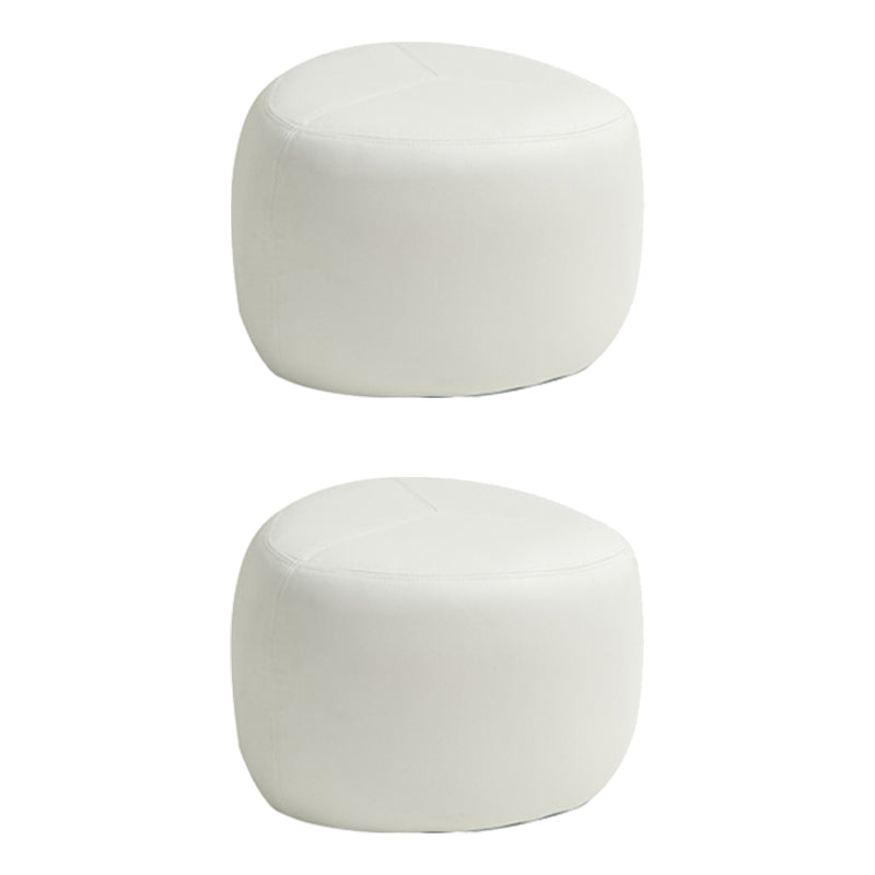 Fade Resistant Specialty Ottoman Contemporary Faux Leather Pouf