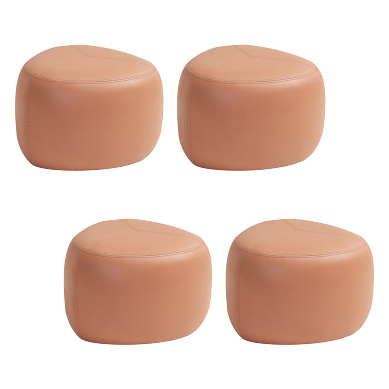 Fade Resistant Specialty Ottoman Contemporary Faux Leather Pouf