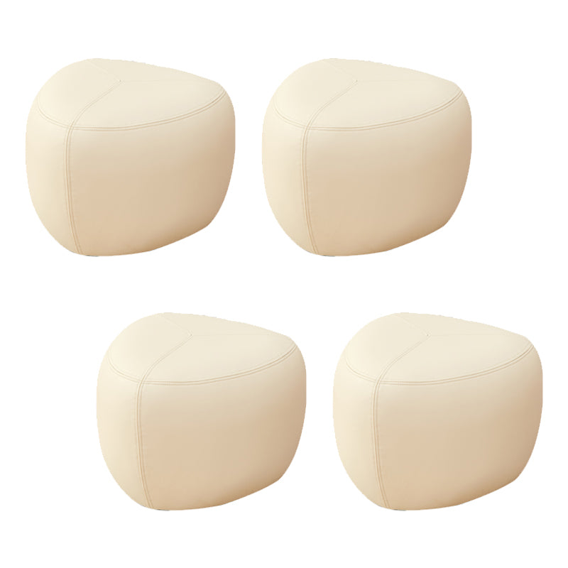 Fade Resistant Specialty Ottoman Contemporary Faux Leather Pouf