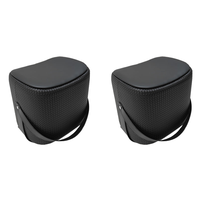 Contemporary Faux Leather Upholstered Ottoman Rectangle Standard