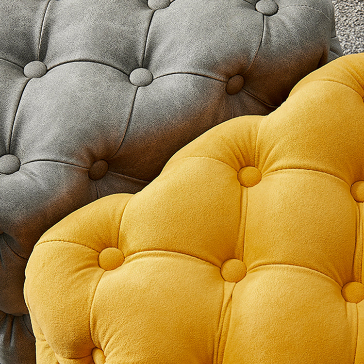 Contemporary Square Shape Ottoman Tufted and Tear Resistant Cube