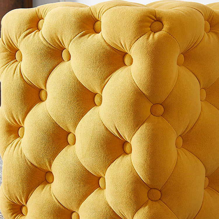 Contemporary Square Shape Ottoman Tufted and Tear Resistant Cube
