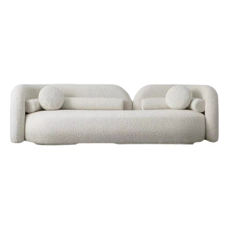 Contemporary Tuxedo Arm Sofa Wool 33.46 inch Wide Sofa for Living Room