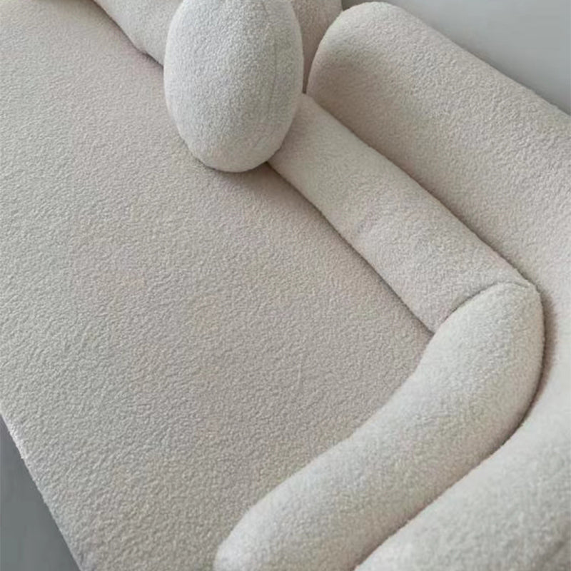 Contemporary Tuxedo Arm Sofa Wool 33.46 inch Wide Sofa for Living Room