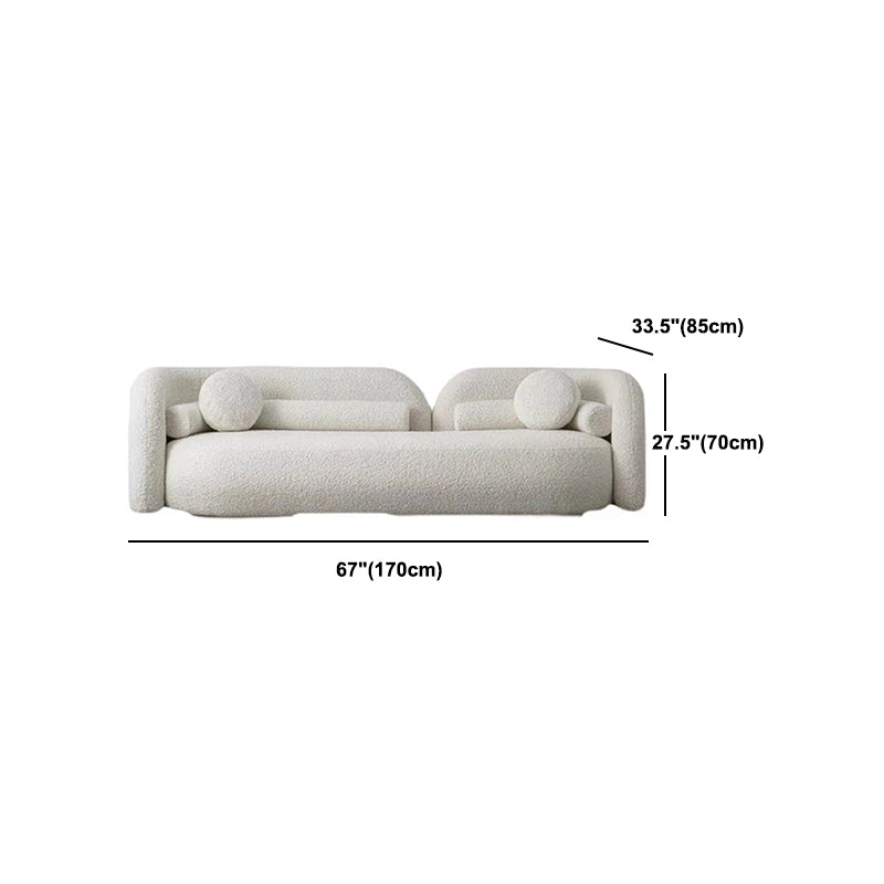 Contemporary Tuxedo Arm Sofa Wool 33.46 inch Wide Sofa for Living Room