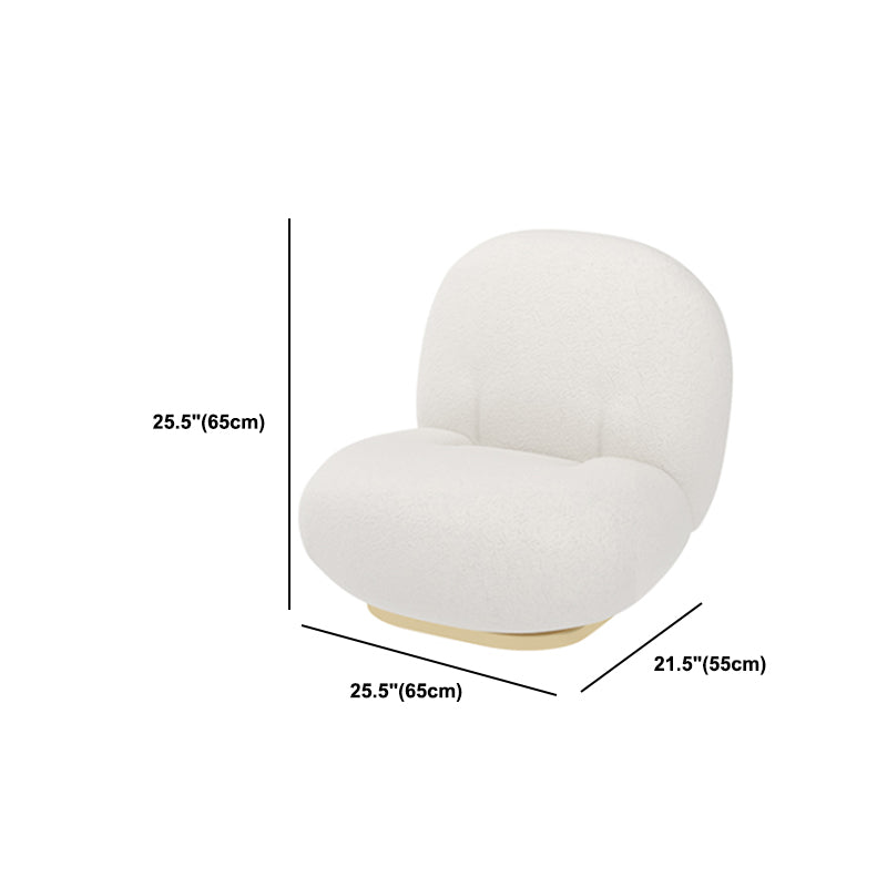 Contemporary Wool Sofa Armless Tight Back Sofa in Beige For Living Room