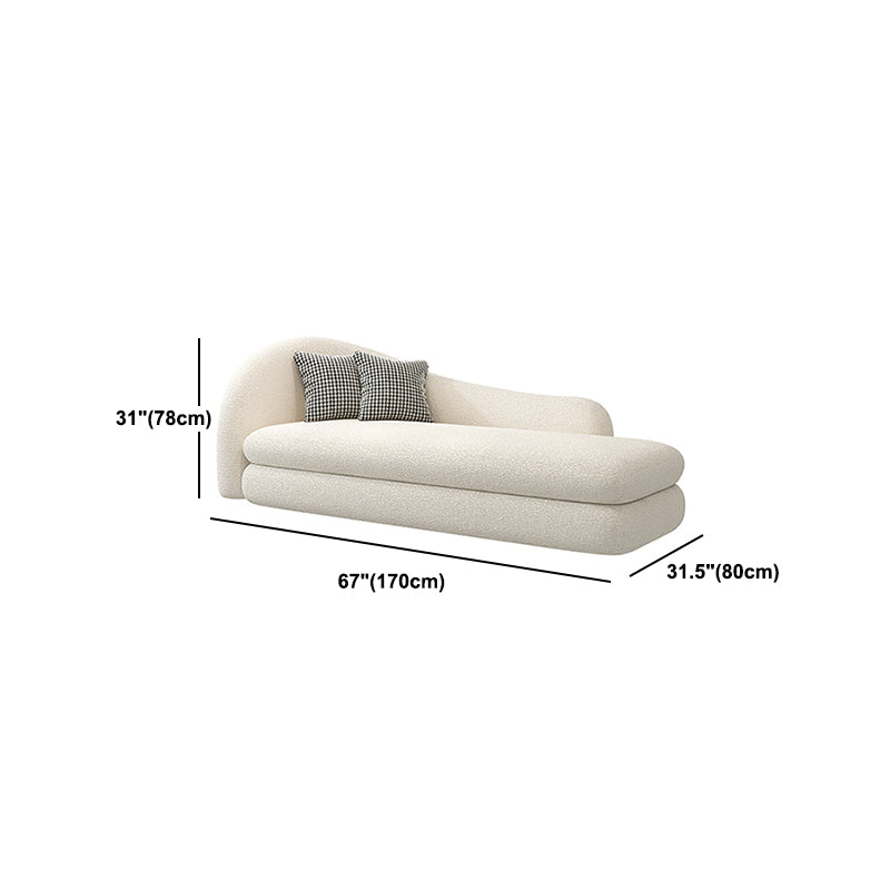 Sloped Arm Curved Sofa Contemporary Tight Back in Beige for Living Room