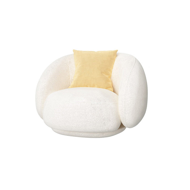 Contemporary Curved Sofa with Tight Back and Tuxedo Back for Living Room