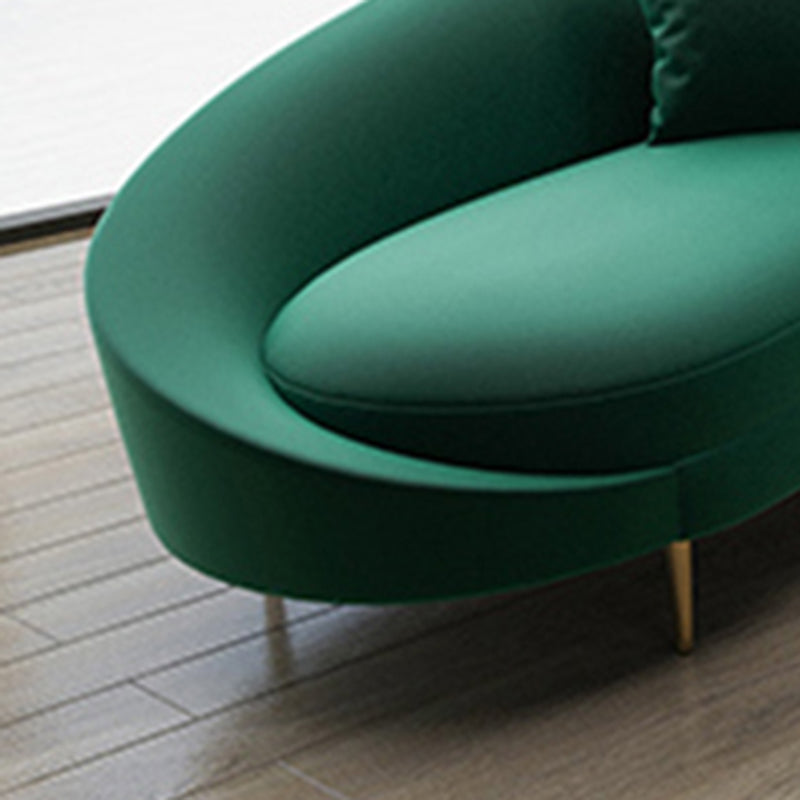 Contemporary Curved Sofa with Slopped Arm and Tight Back for Apartment