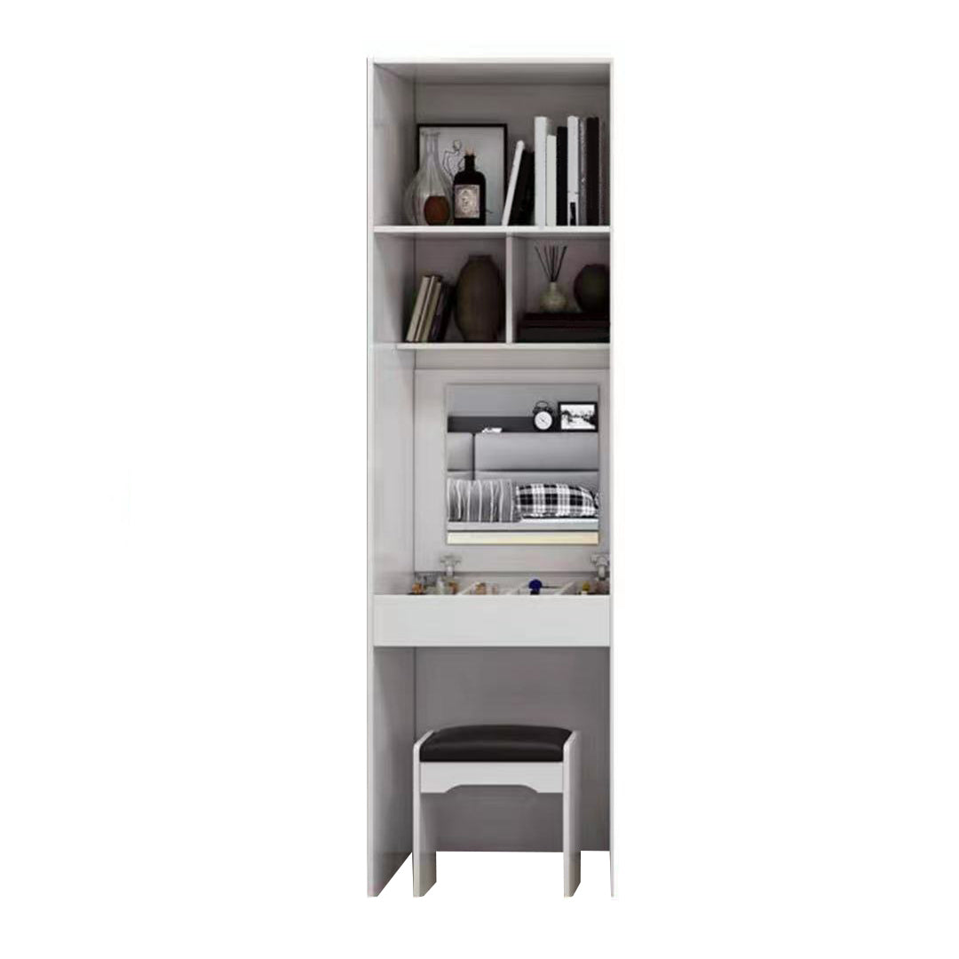 White Modern Wardrobe Armoire Wooden Wardrobe Cabinet with Drawer