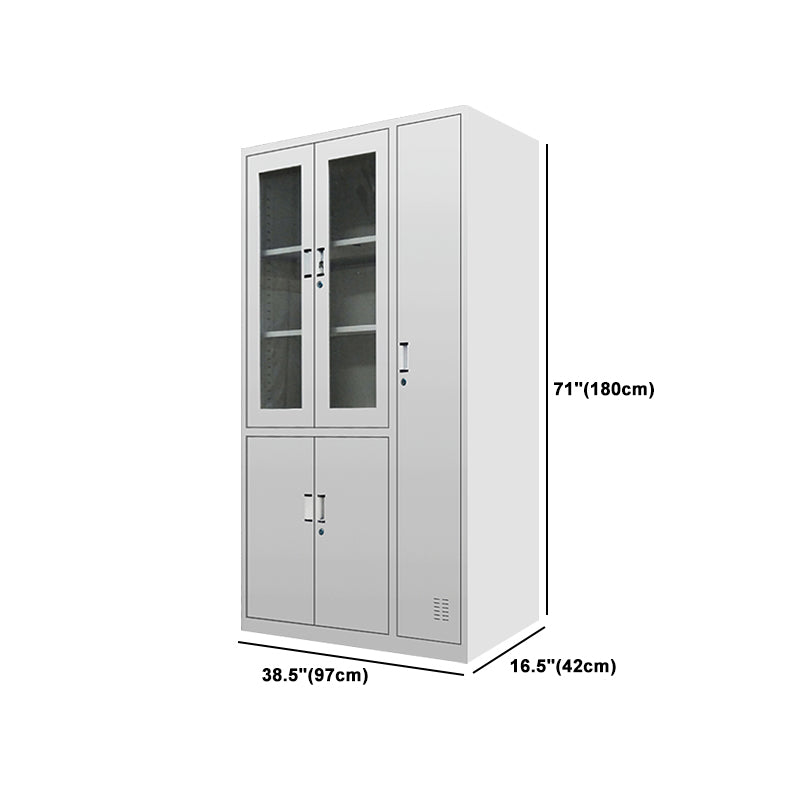 Metal Wardrobe Cabinet Contemporary Hinged Wardrobe Armoire for Bedroom