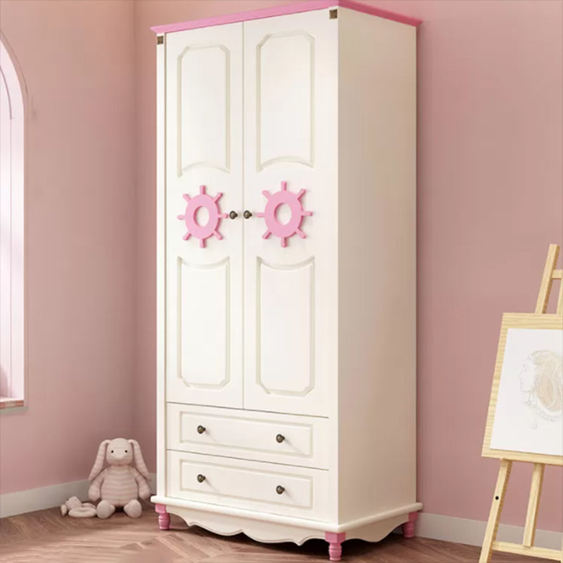 Coastal Engineered Wood Armoire for Bedroom Matte Finish Cabinet with Hinged Door