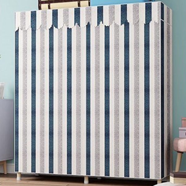 Contemporary Folding Wardrobe Armoire Gold Steel Frame Wardrobe