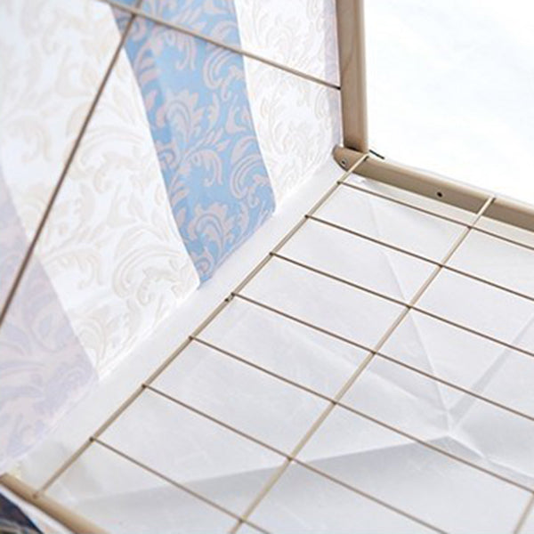 Contemporary Folding Wardrobe Armoire Gold Steel Frame Wardrobe