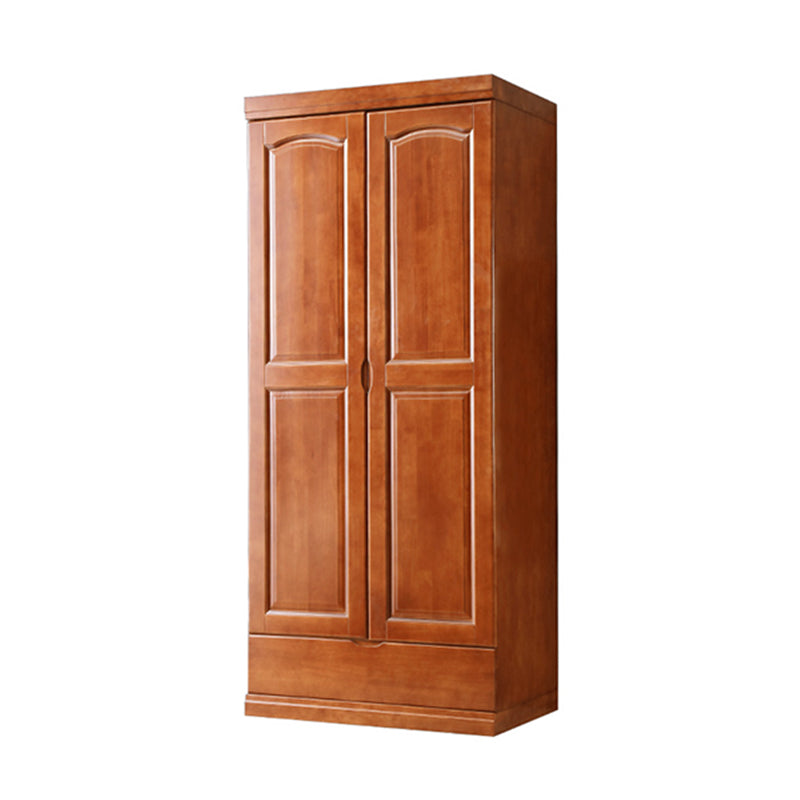 Traditional Wardrobe Armoire Solid Wood Wardrobe Closet with Shelves