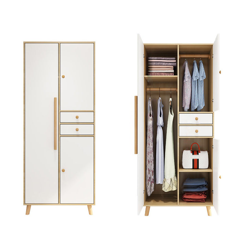 Engineered Wood Wardrobe Armoire Modern Style Wardrobe for Bedroom