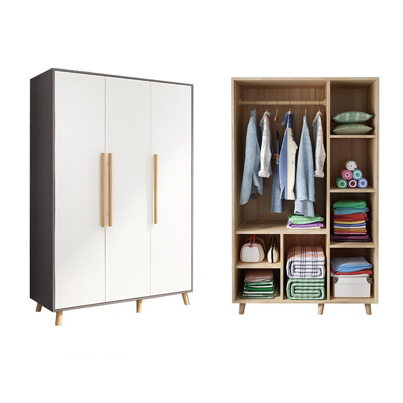 Engineered Wood Wardrobe Armoire Modern Style Wardrobe for Bedroom