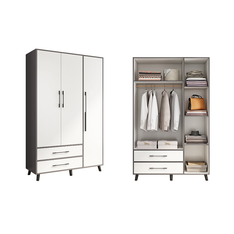 Engineered Wood Wardrobe Armoire Modern Style Wardrobe for Bedroom