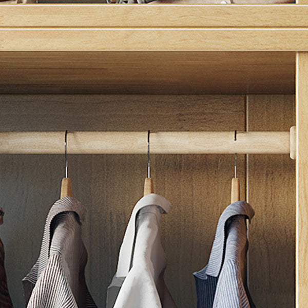 Light Wood Finish Wardrobe Armoire Traditional Wardrobe Cabinet