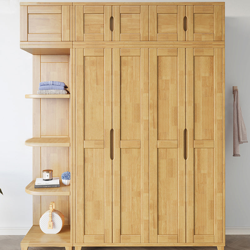 Light Wood Finish Wardrobe Armoire Traditional Wardrobe Cabinet
