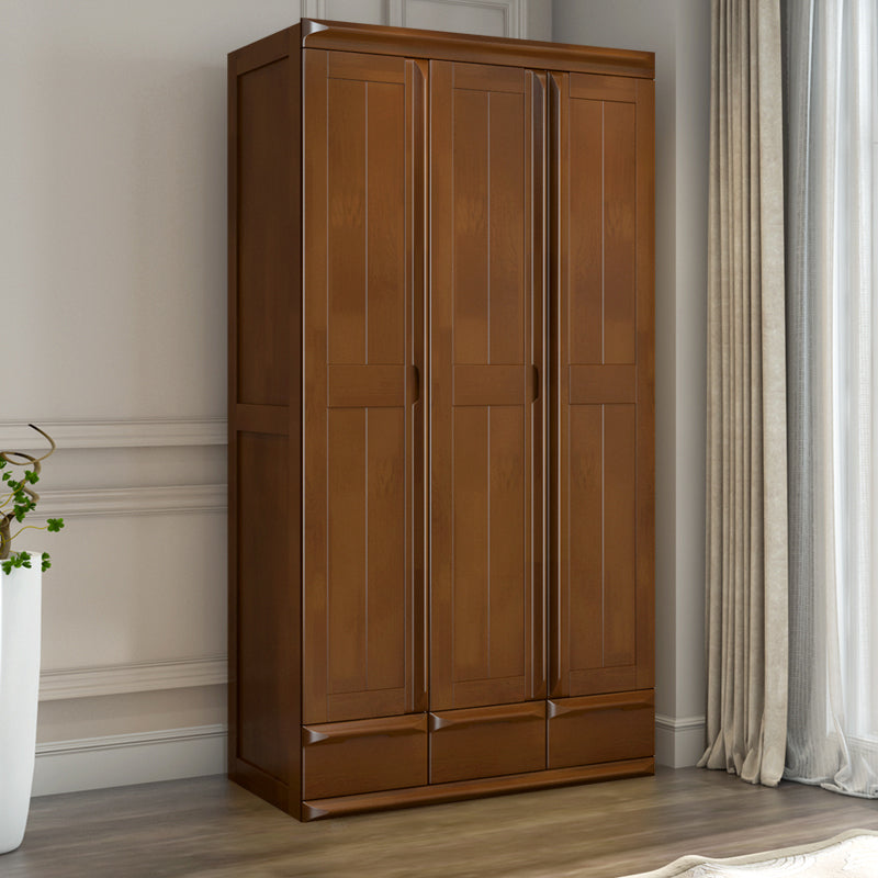 Rubberwood Wardrobe Cabinet With Drawer Traditional Wardrobe Closet