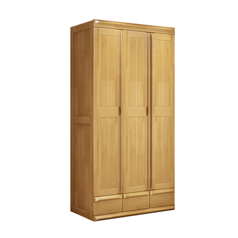 Rubberwood Wardrobe Cabinet With Drawer Traditional Wardrobe Closet