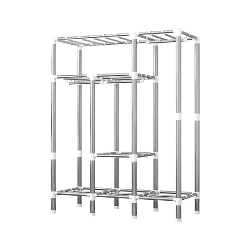 Contemporary Home Wardrobe Armoire Steel Frame Wardrobe with Shelves