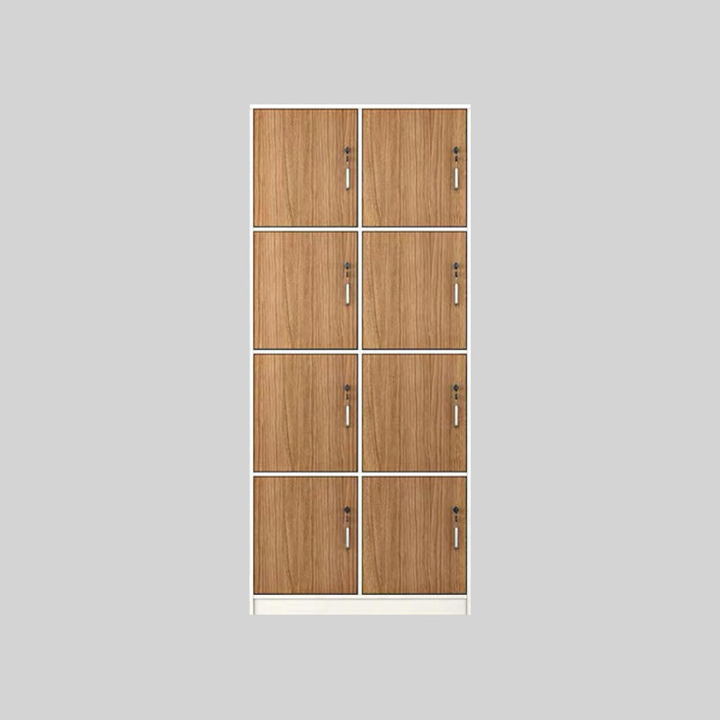 Natural Finish Indoor Cabinet Contemporary Storage Cabinet with Hinged Door