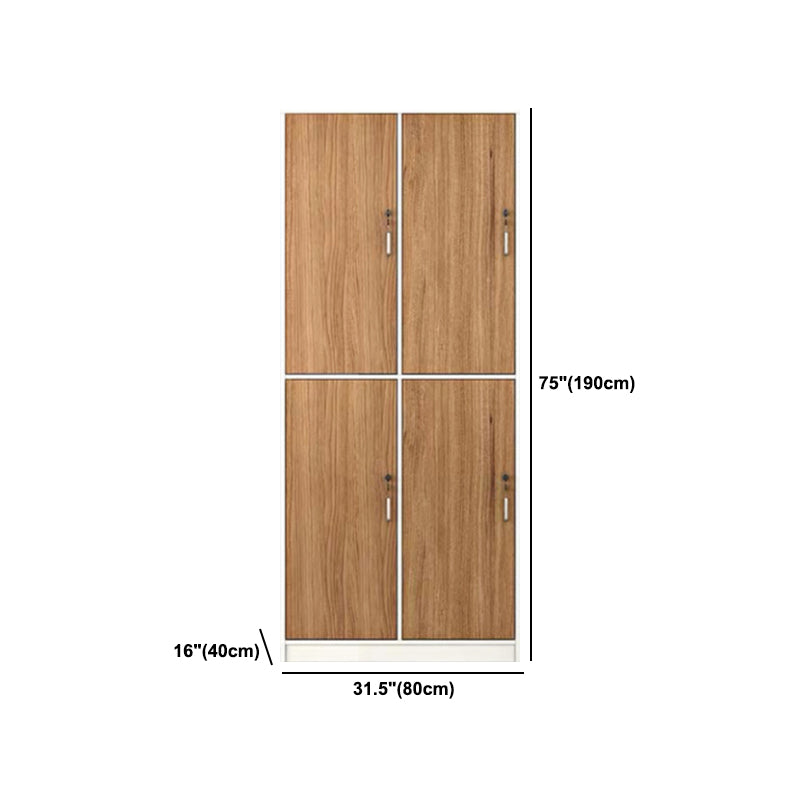 Natural Finish Indoor Cabinet Contemporary Storage Cabinet with Hinged Door