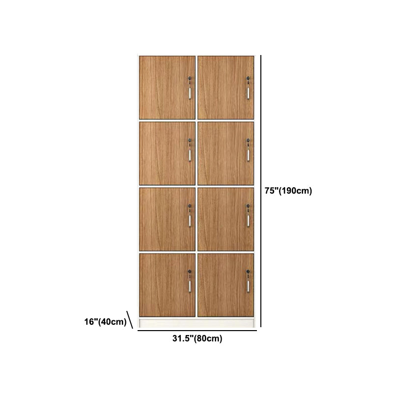 Natural Finish Indoor Cabinet Contemporary Storage Cabinet with Hinged Door