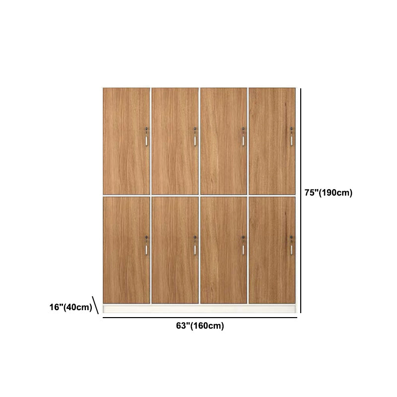 Natural Finish Indoor Cabinet Contemporary Storage Cabinet with Hinged Door