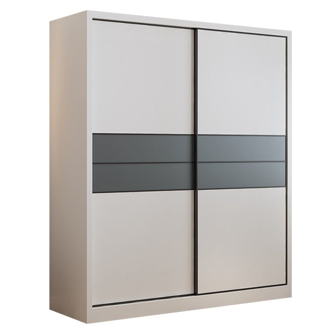 Contemporary Style Wardrobe White Colour Wooden Bedroom Wardrobe Closet