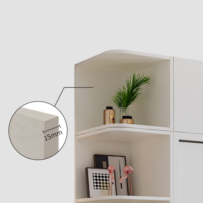 Contemporary Style Wardrobe White Colour Wooden Bedroom Wardrobe Closet