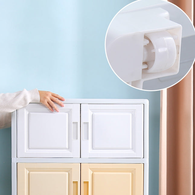 Contemporary Style Bedroom Cabinet Plastic Non-Hanging Storage Cabinet