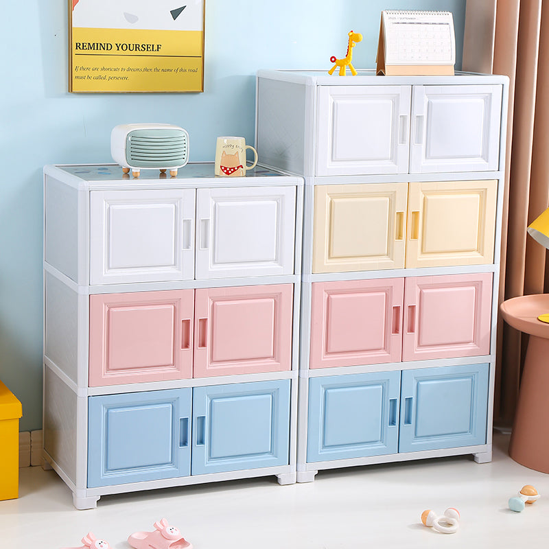 Contemporary Style Bedroom Cabinet Plastic Non-Hanging Storage Cabinet