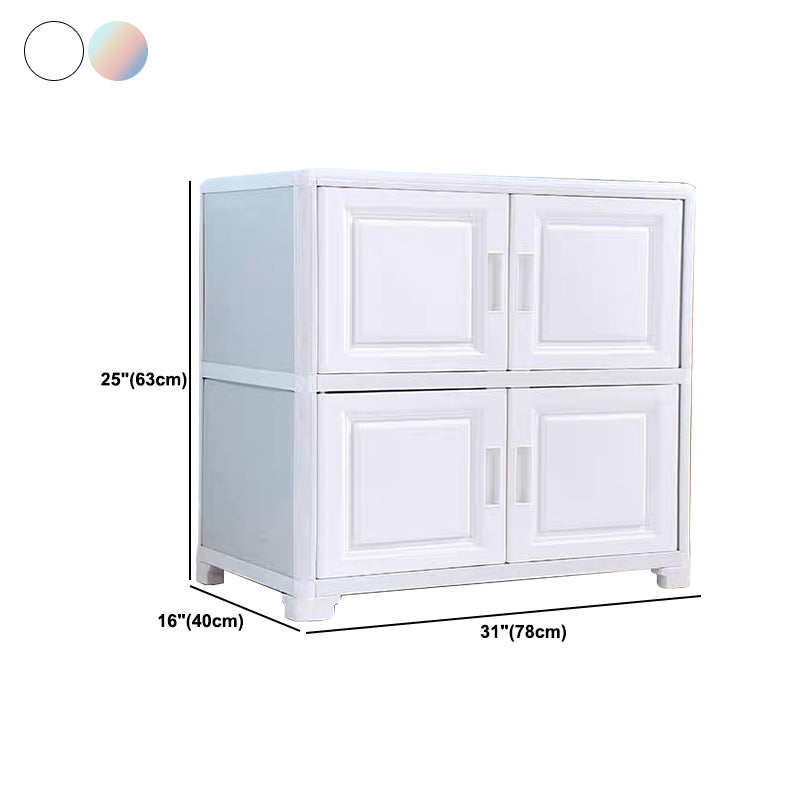 Contemporary Style Bedroom Cabinet Plastic Non-Hanging Storage Cabinet