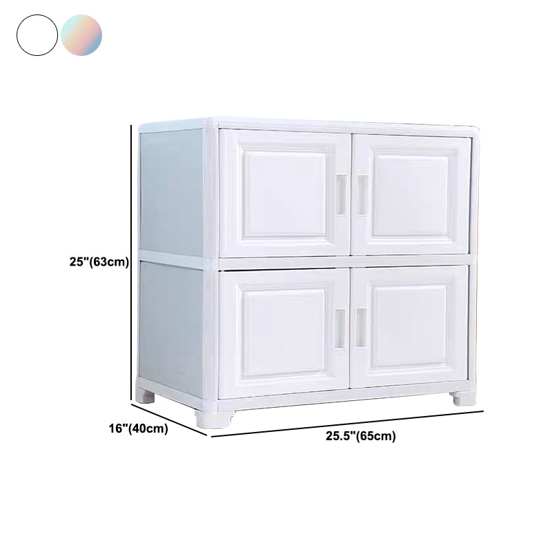 Contemporary Style Bedroom Cabinet Plastic Non-Hanging Storage Cabinet