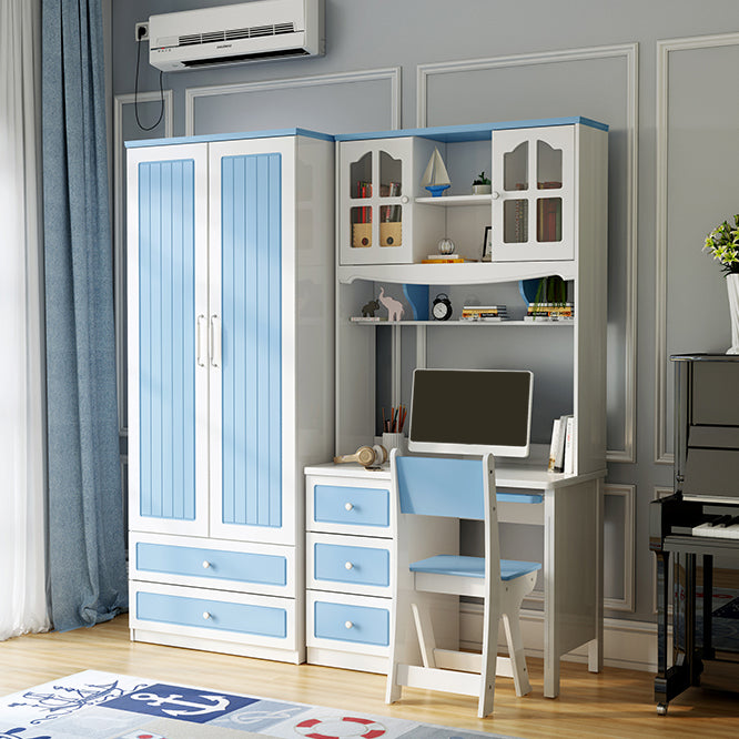 Contemporary Style Wardrobe Wood 2-Drawer Wardrobe Closet for Bedroom