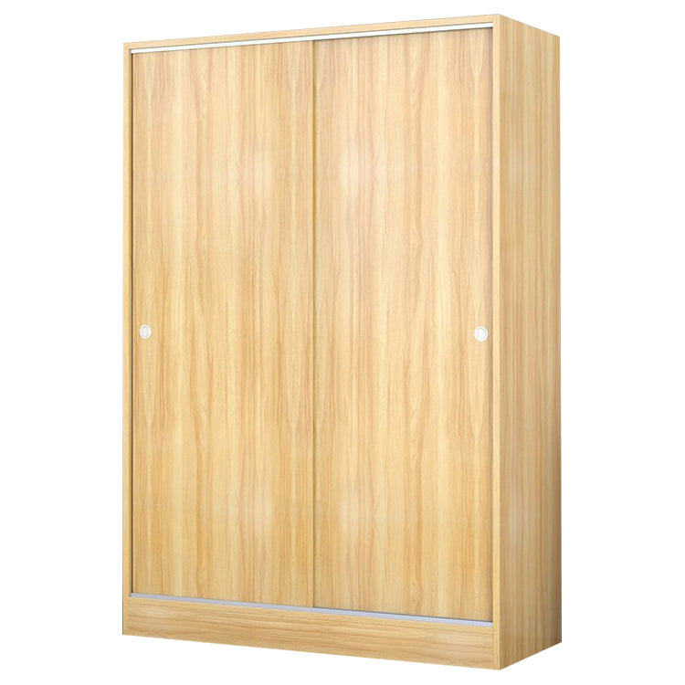 Contemporary Style Wardrobe Wood 2 Doors Wardrobe Closet for Bedroom