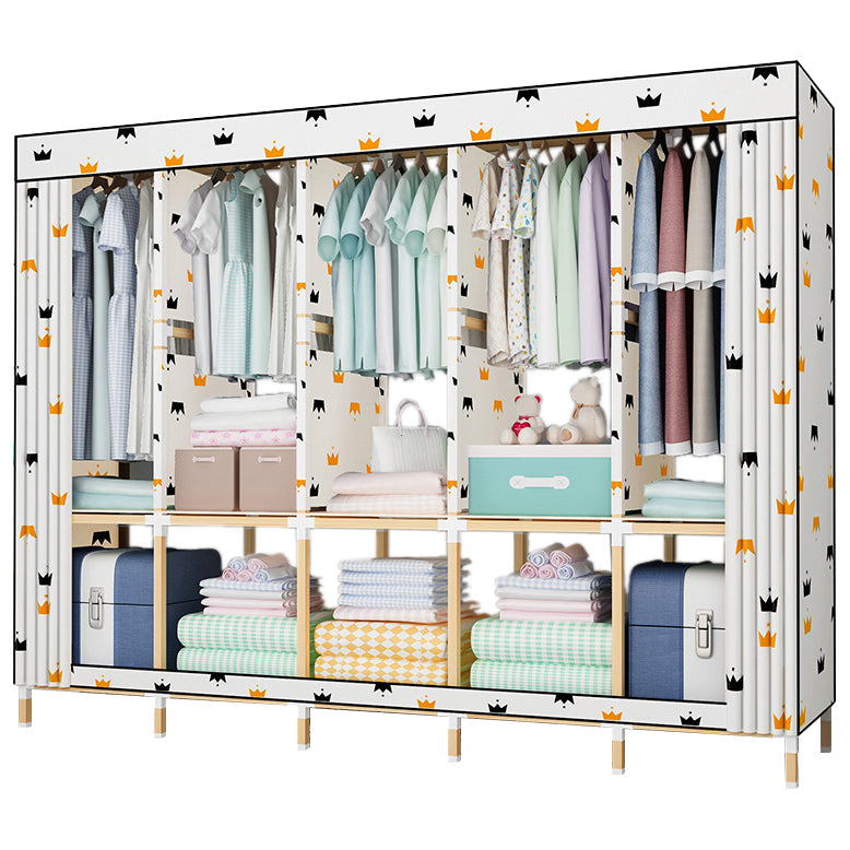 Modern Style Wardrobe Solid Wood 1-Door Wardrobe Closet for Bedroom