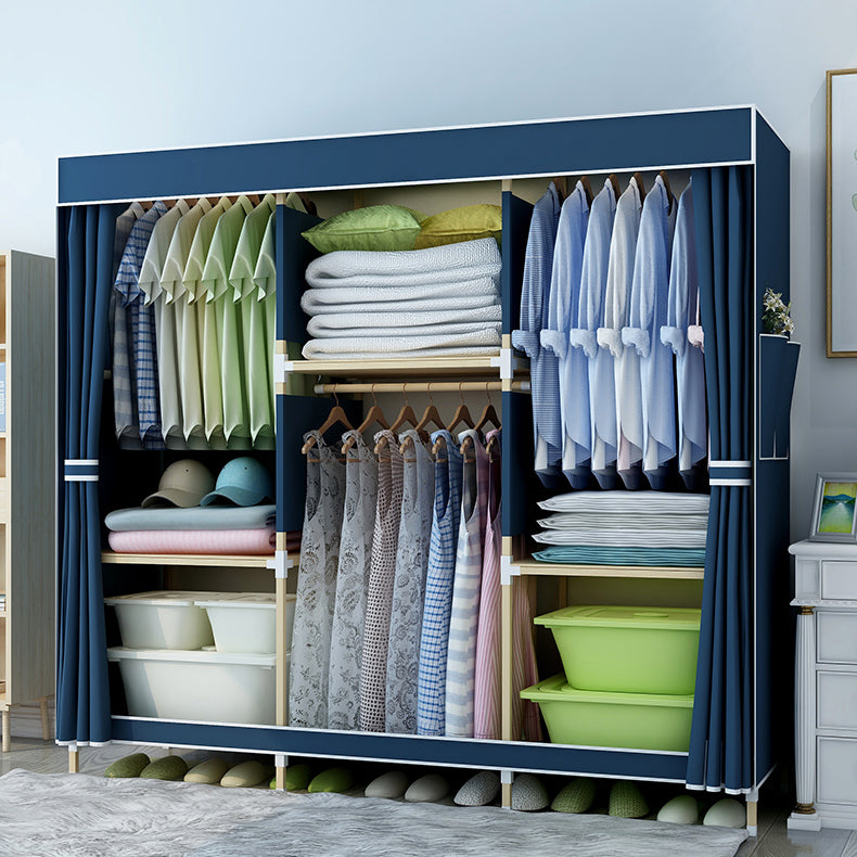 Modern Style Wardrobe Solid Wood 1-Door Wardrobe Closet for Bedroom